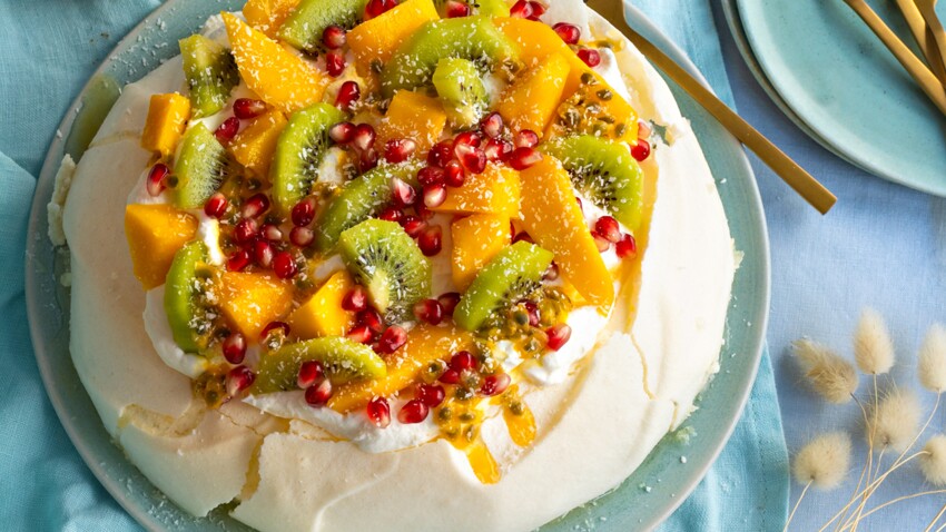 Pavlova Mangue Kiwi Decouvrez Les Recettes De Cuisine De Femme Actuelle Le Mag