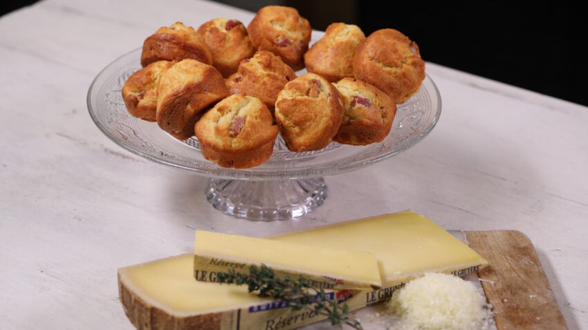 Muffins au Gruyère AOP Suisse et aux lardons