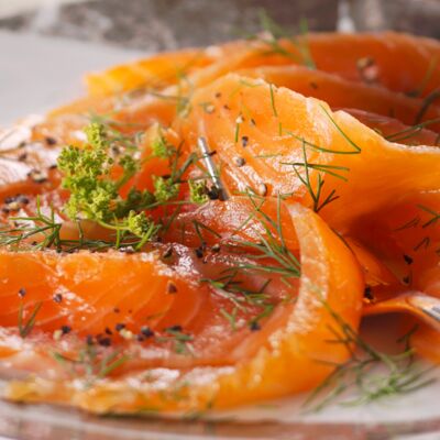 Gravlax de saumon, sauce à l'aneth-image