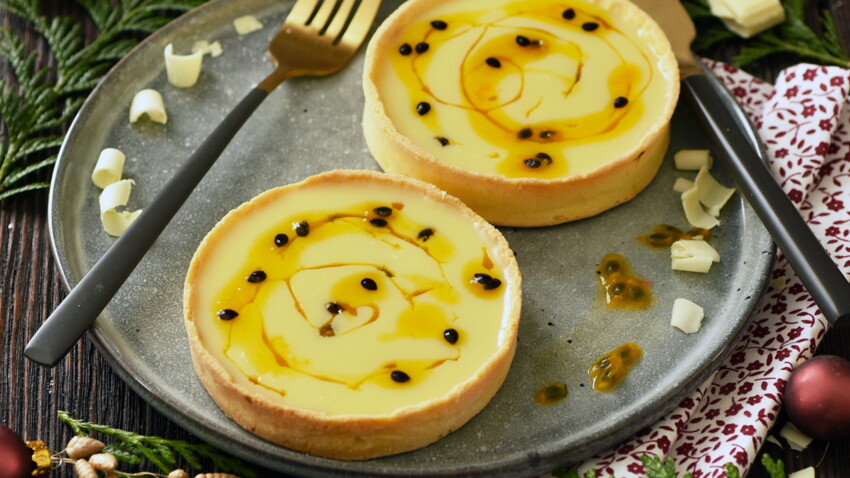 Tartelettes Au Chocolat Blanc Et Fruits De Passion Facile Et Rapide Decouvrez Les Recettes De Cuisine De Femme Actuelle Le Mag
