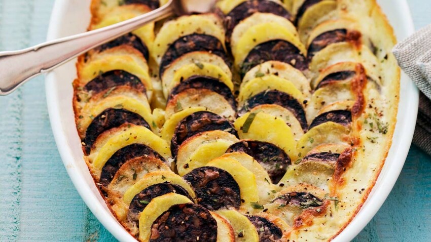 Gratin Aux 2 Pommes Et Boudin Noir Decouvrez Les Recettes De Cuisine De Femme Actuelle Le Mag