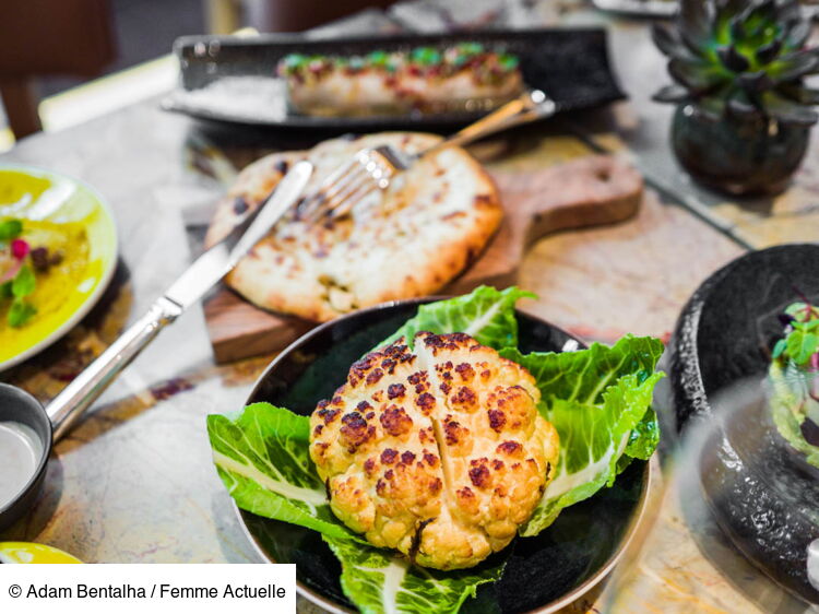Le choufleur rôti sauce tahini du chef Adam Bentalha découvrez les recettes de cuisine de
