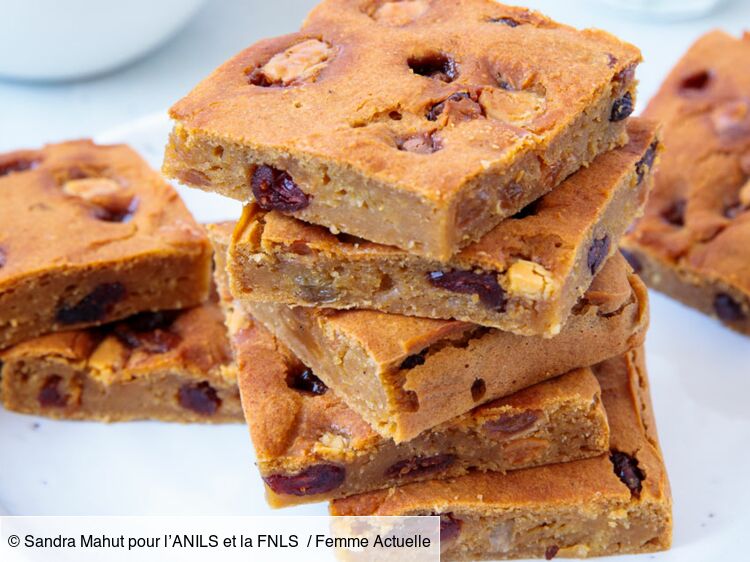 Blondies Aux Pois Chiches Et Pepites De Chocolat Decouvrez Les Recettes De Cuisine De Femme Actuelle Le Mag