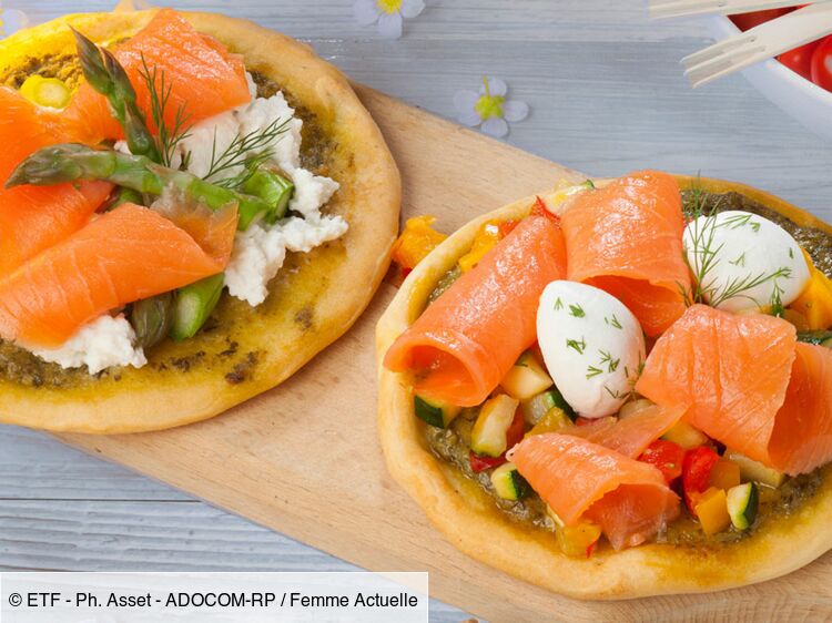 Mini Pizzas Au Saumon Fume Decouvrez Les Recettes De Cuisine De Femme Actuelle Le Mag