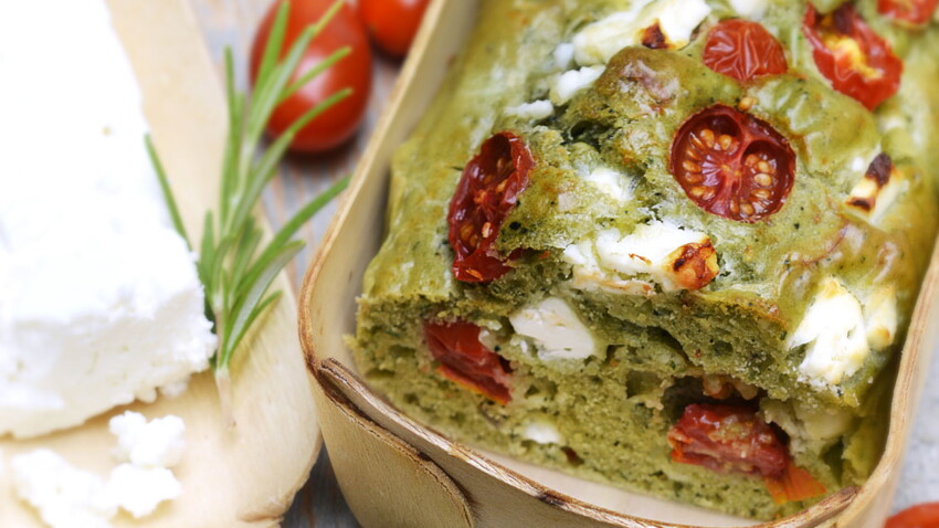 Cake Aux Epinards Feta Et Tomates Cerise Decouvrez Les Recettes De Cuisine De Femme Actuelle Le Mag