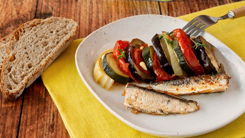 Tian De Tomate Courgette Aubergine Et Sardines Decouvrez Les Recettes De Cuisine De Femme Actuelle Le Mag