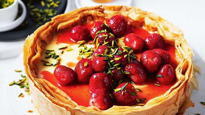 Cheesecake Croustillant Aux Fraises Decouvrez Les Recettes De Cuisine De Femme Actuelle Le Mag