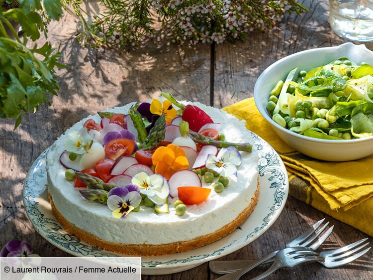 Décoration gâteau : Un cheesecake salé version mini-jardin potager - Marie  Claire