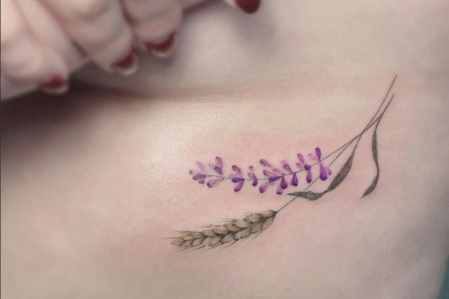 Tatouage épi De Blé Fleur