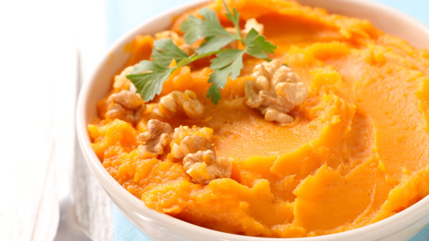 Puree De Patate Douce Et Carotte Facile Et Rapide Decouvrez Les Recettes De Cuisine De Femme Actuelle Le Mag