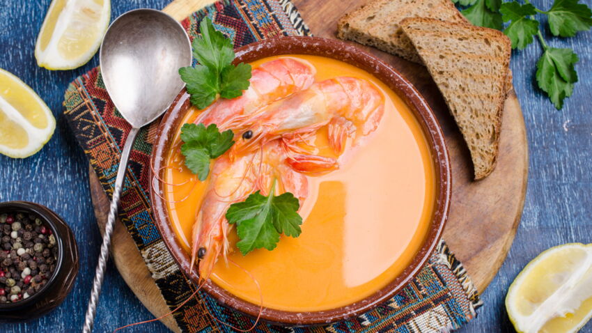 Bisque de crevettes au Thermomix rapide : découvrez les recettes de