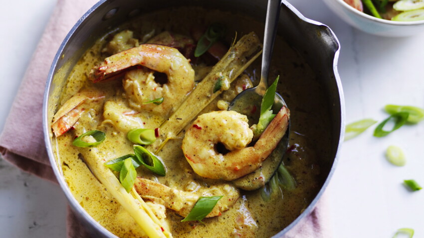 Crevettes Au Curry, Lait De Coco Et Citronnelle Rapide : Découvrez Les ...