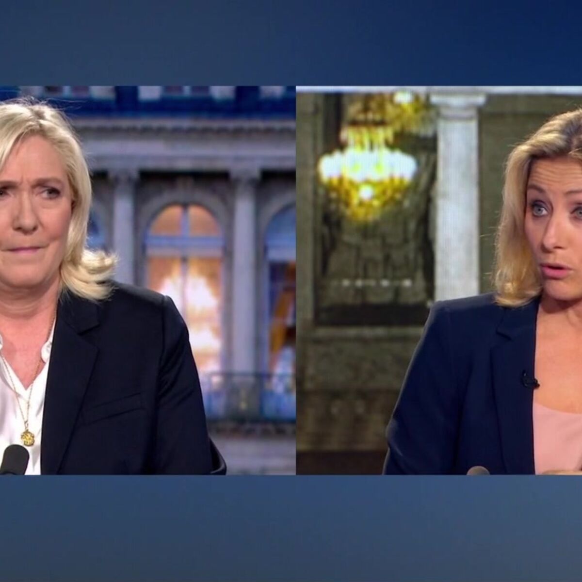 marine le pen anne sophie lapix