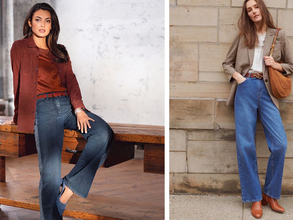 Comment porter le jean flare et vas apr s 50 ans Femme