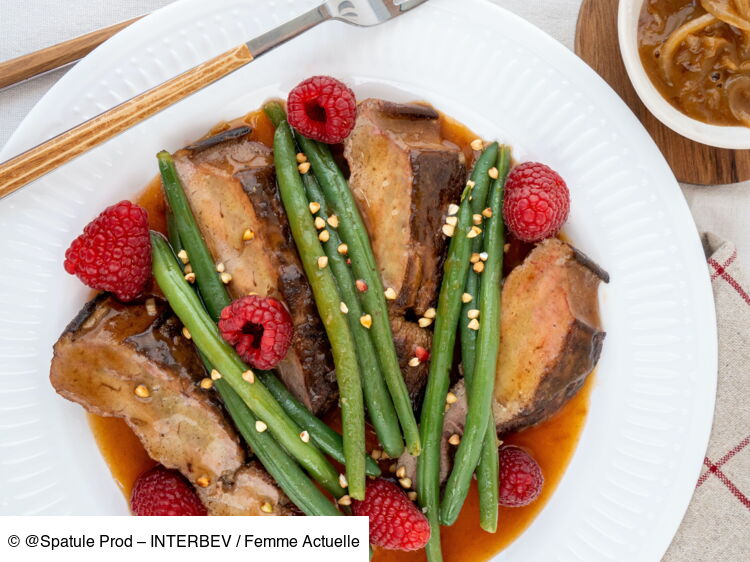 Foie De Veau A La Lyonnaise Framboises Et Salade De Haricots Verts Facile Et Rapide Decouvrez Les Recettes De Cuisine De Femme Actuelle Le Mag