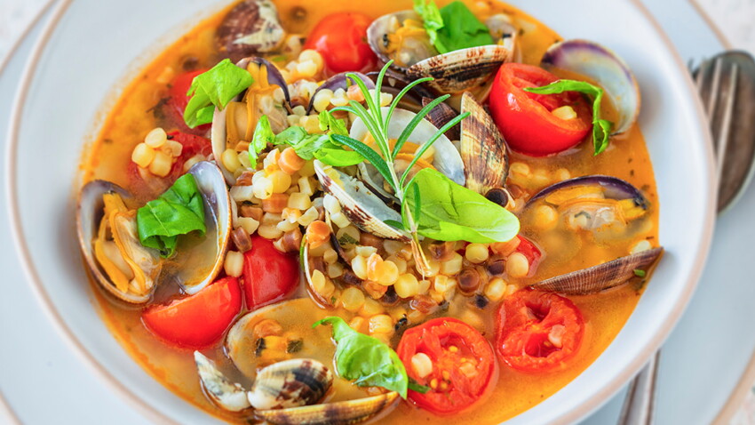 Soupe sarde de fregola aux palourdes rapide : découvrez les recettes de