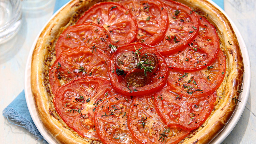 Tarte Fine Tomate Et Moutarde Facile Et Rapide D Couvrez Les Recettes De Cuisine De Femme