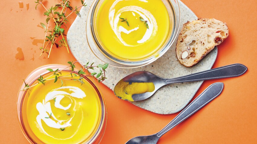 Soupe carotte-coco rapide : découvrez les recettes de cuisine de Femme