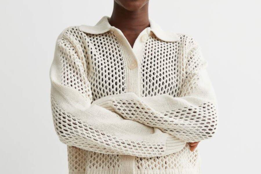 Cardigan Unisexe Girbaud Taille 42 - Laine Bleue, Neuf Sans étiquettes, Style Rétro