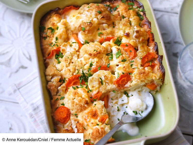 Gratin de choufleur et carottes facile et rapide découvrez les recettes de cuisine de Femme