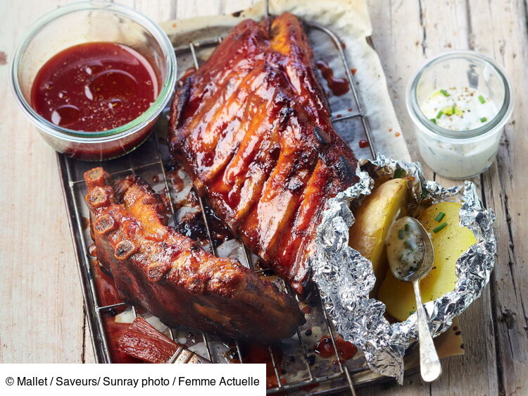 Travers de porc caramélisés, sauce barbecue rapide découvrez les