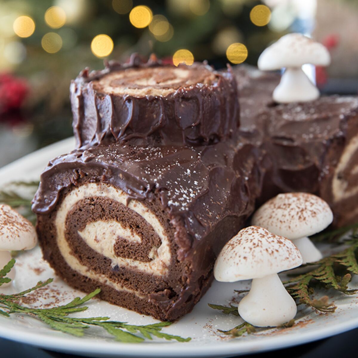 Bûche de Noël au chocolat - Recette de cuisine avec photos