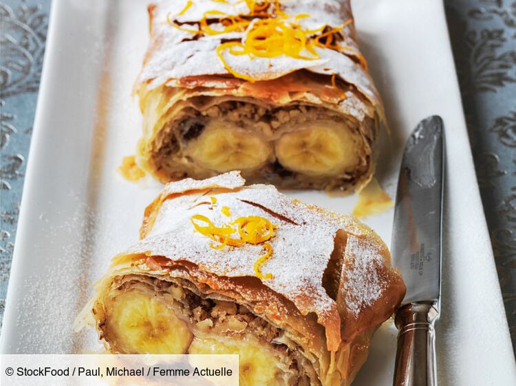 Strudel exotique aux bananes et aux fruits secs : découvrez les ...