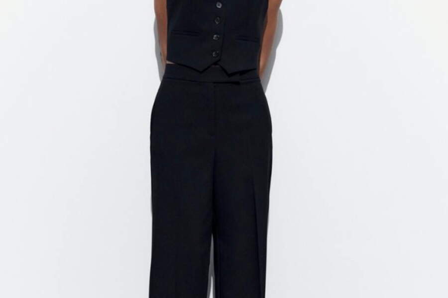 Tailleur Pantalon Gris Indies Taille S (T1) - Neuf Sans étiquettes, Veste Queue De Pie, Idéal Pour Le Bureau !