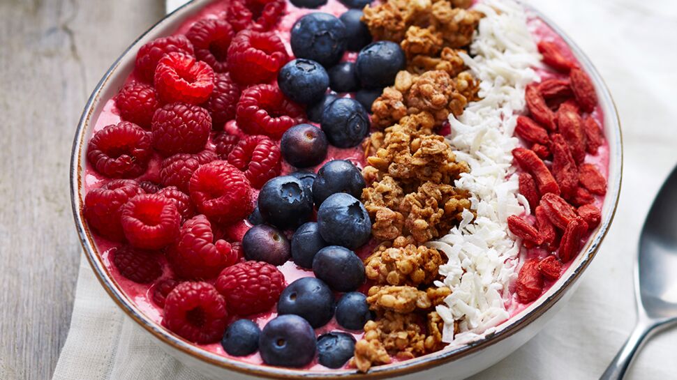 Smoothie bowl aux framboises