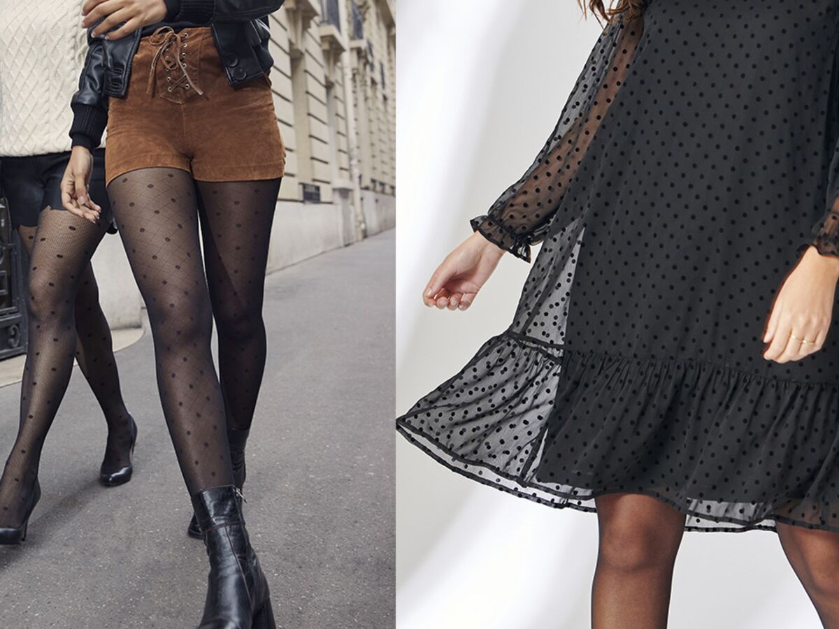 Mode 50 ans quels collants porter avec ma tenue de fete Femme Actuelle Le MAG