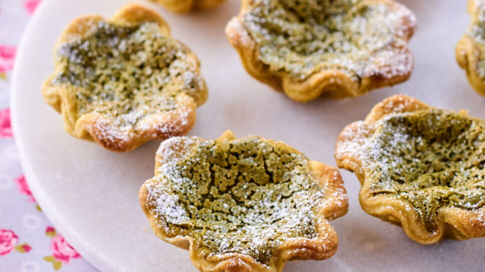 Mini-tartelettes au thé vert matcha