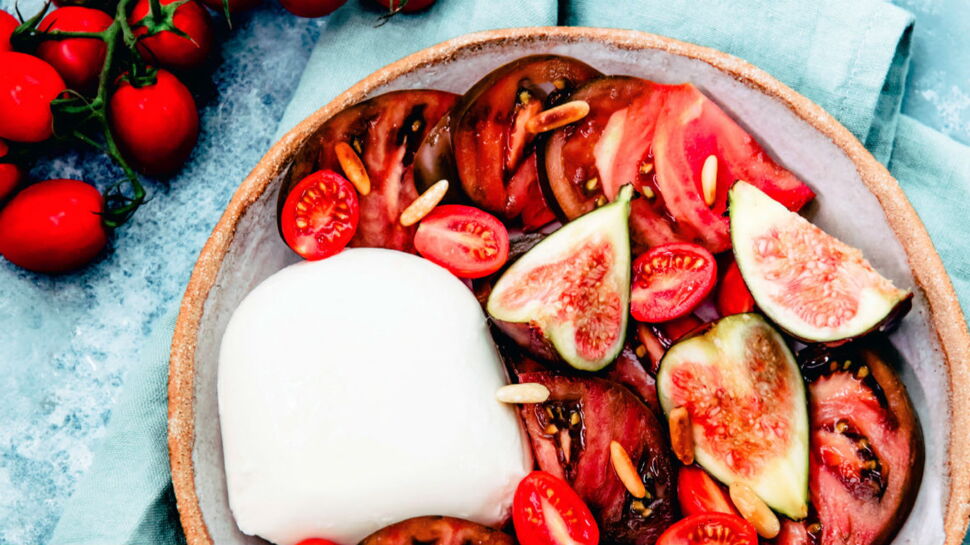 Mozzarella, tomates et figues