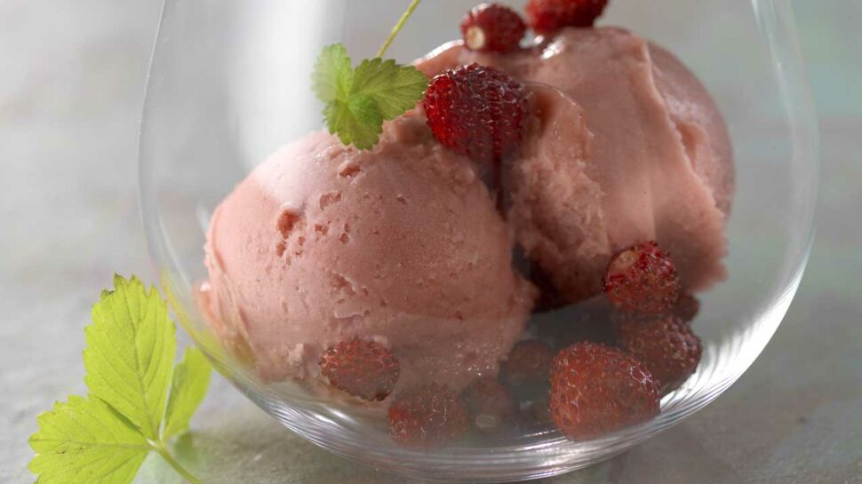 Glace aux fraises