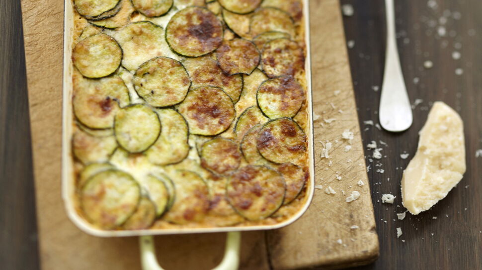 Gratin saumon courgette