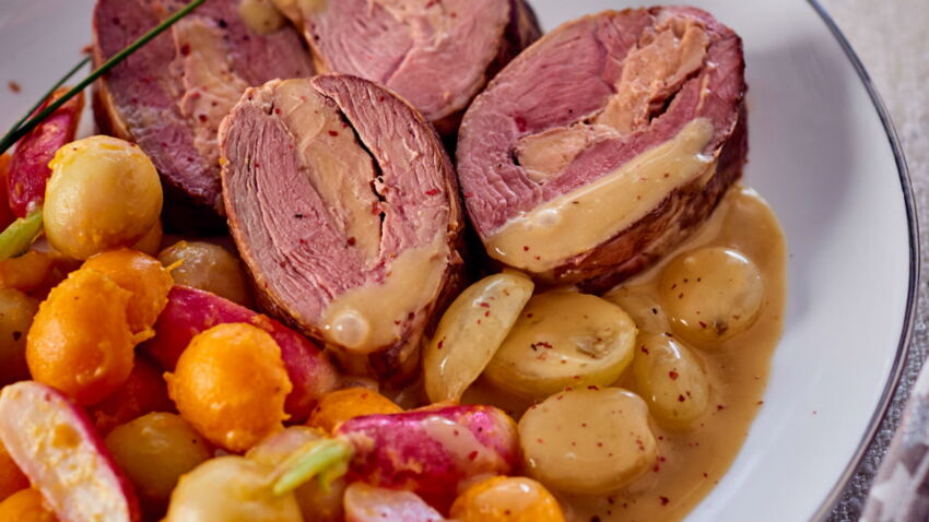 Magret de canard farci au foie gras de Philippe Etchebest facile
