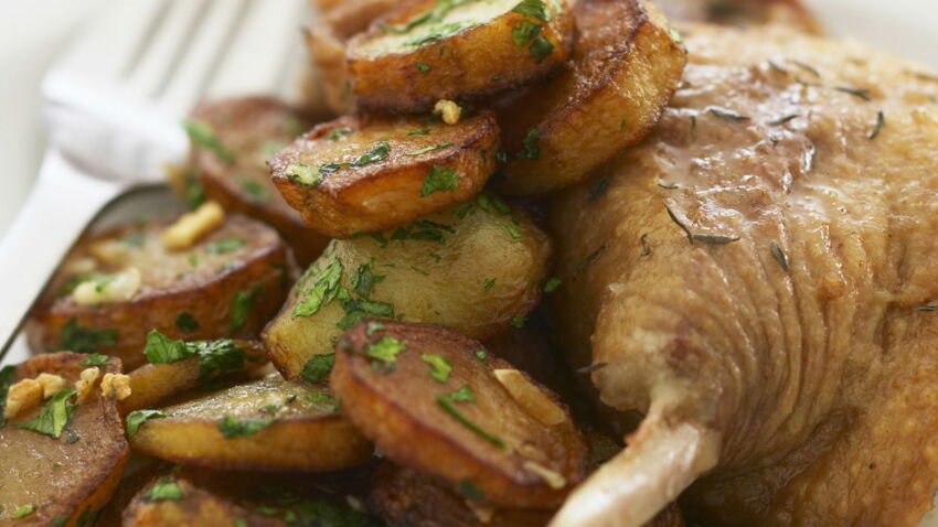 Cuisses de canard confites aux pommes de terre facile et rapide