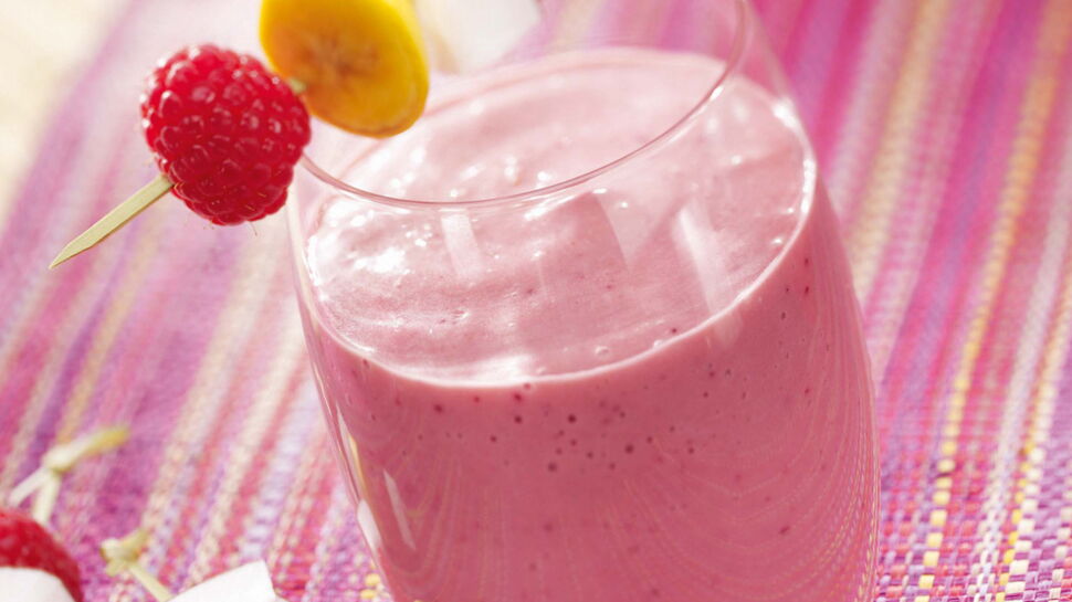 Smoothie banane framboise