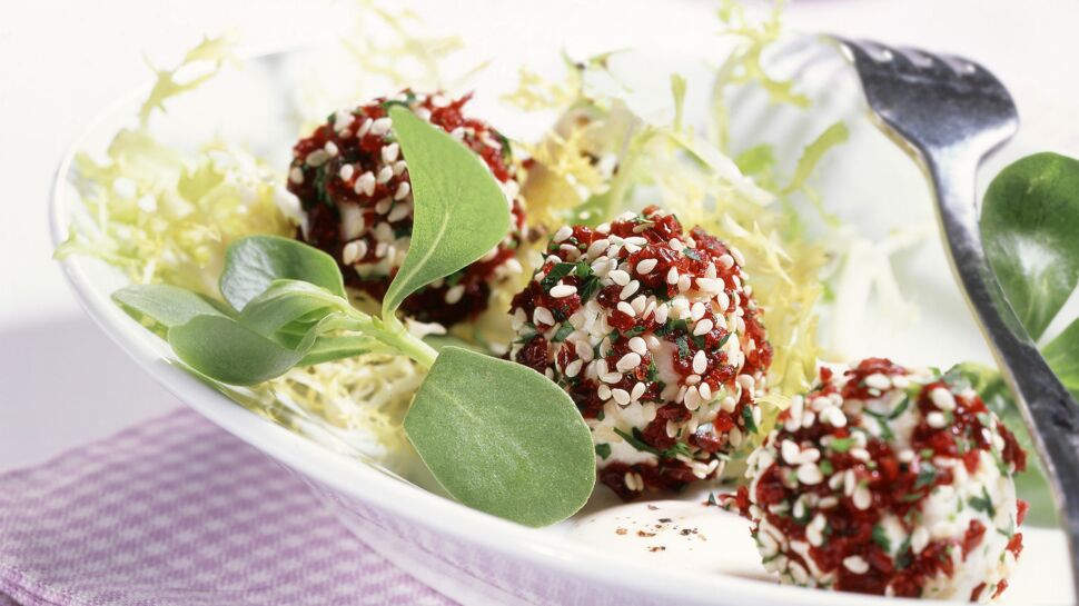 Boulettes de fromage panées aux cranberries