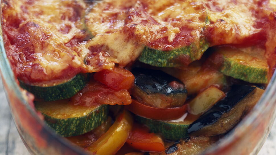 Gratin courgettes-poivrons