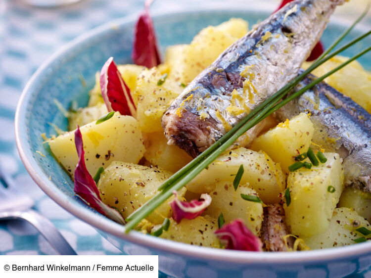 Salade tiède de pommes de terre et sardines au yuzu facile et rapide