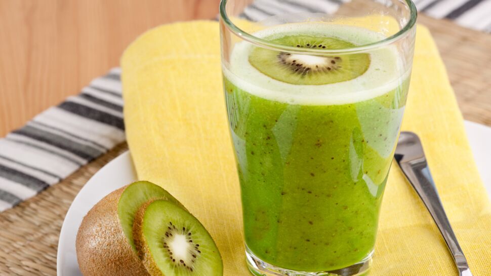 Smoothie en jaune et vert