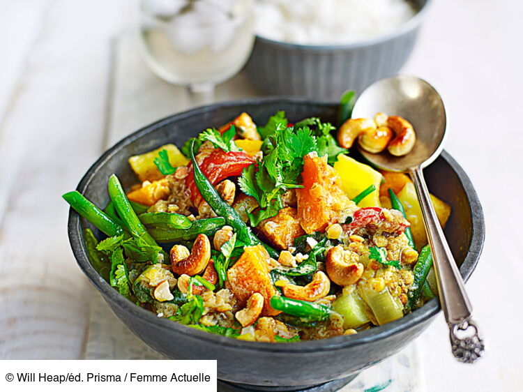 Curry thaï aux légumes verts et lait de coco facile et rapide