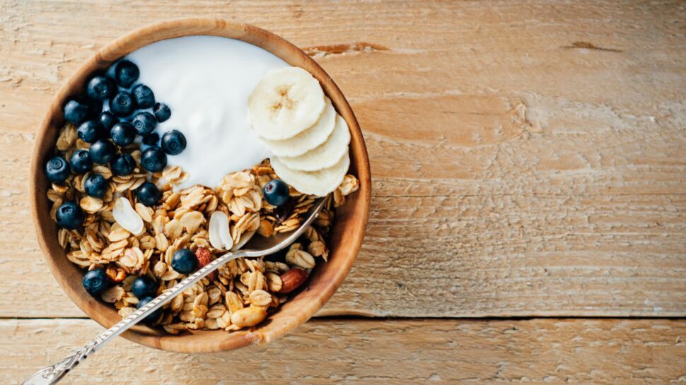 Quinoa en muesli tiède