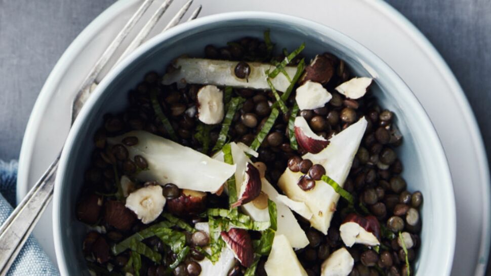 Salade de lentilles au cantal