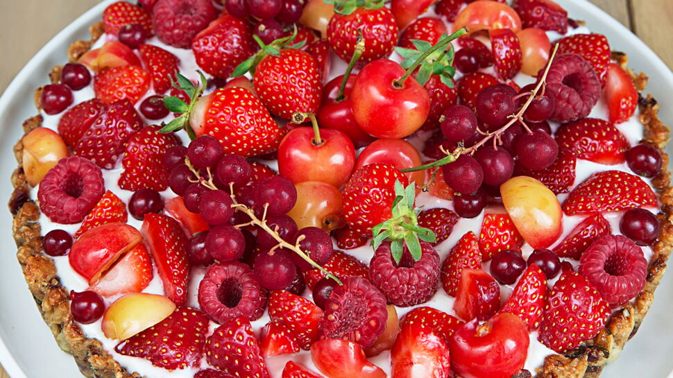 Tarte au muesli et aux fruits rouges