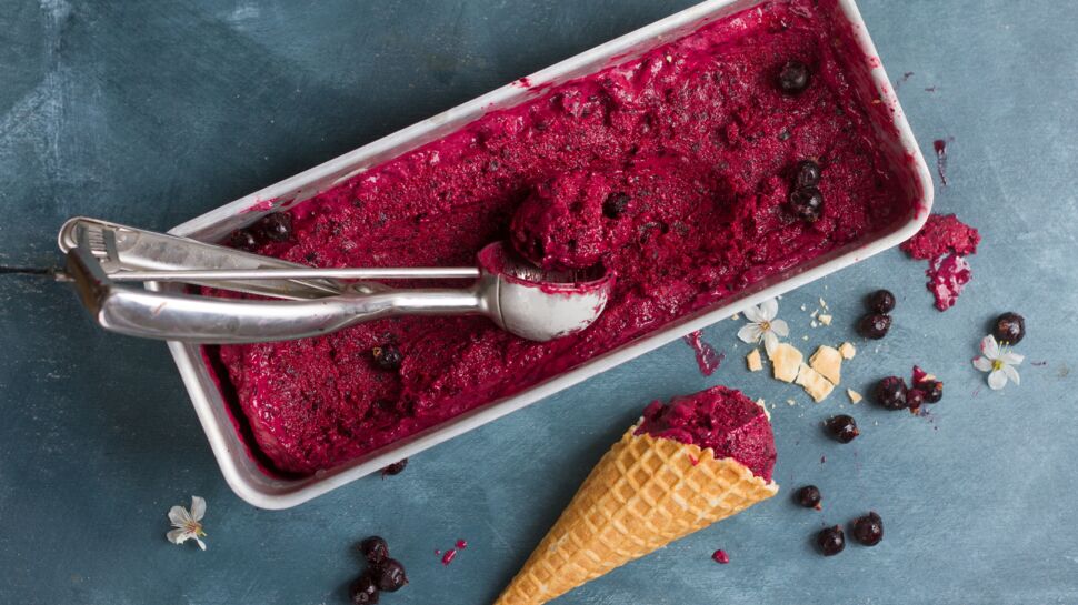 Glace amandes/cassis