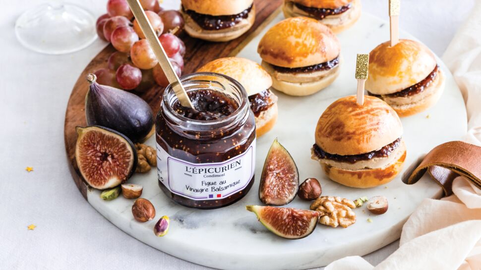 Mini-burgers au foie gras et Figue au Vinaigre Balsamique