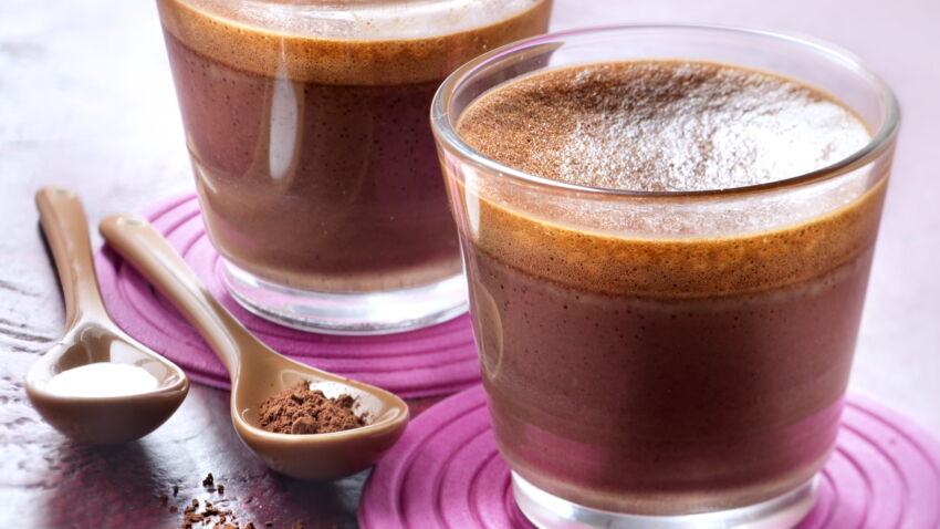 Petits pots de crème à l’ancienne, chocolat et lait de coco facile et