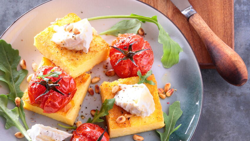 Cubes de polenta grillée au pélardon AOP facile : découvrez les