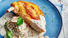 Bouchées à la reine au poulet et champignons de Paris rapide ...